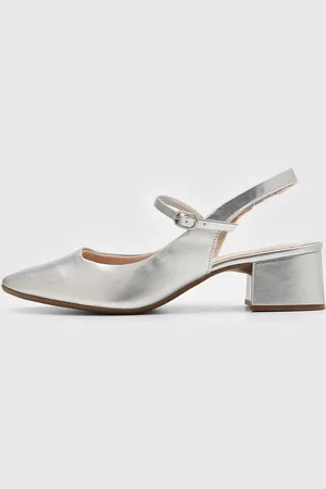 BEBECÊ Scarpin Slingback cê Metalizado