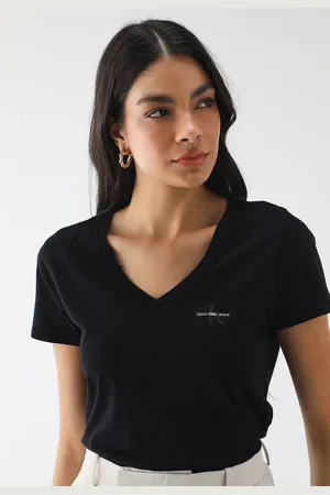 Calvin Klein Camiseta Slim Logo Preta