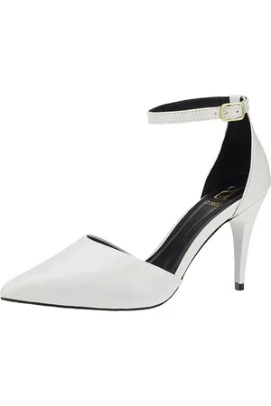 LÓRIS SHOES Sandália Lóris Shoes Salto Alto Scarpin de Fivela Sapato Bico Fino Stilleto 9000