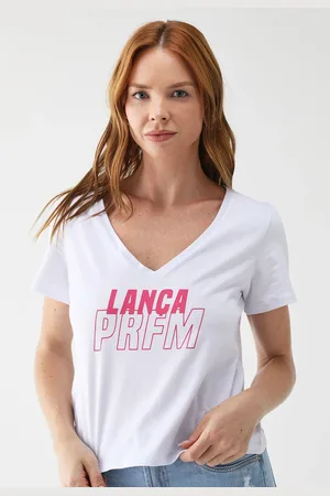 LANCA PERFUME Camiseta Reta Logo Branca