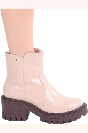 Zariff Bota Feminina Cano Curto Tratorada T5610-021 Nude Incolor