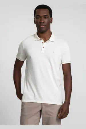 DOCTHOS Polo Manga Curta Slim Malha Linho Polo Manga Curta Slim Malha Linho 010 Natural Gg