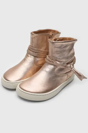 Tip Toey Joey Infantil - Bota Ridge Metalizada Dourada