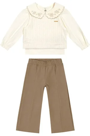 Colorittá Infantil - Conjunto Menina Com Colete Tricô