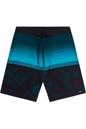 Fico Bermuda Estampada Em Tecido Plano Com Bolso Posterior