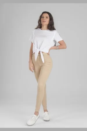 Traymon Calça Sarja Skinny 5 Bolsos T400 Caramelo Claro