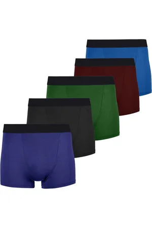Slim Fitness Kit com 5 Cuecas Boxer Masculina Tecido Microfibra em Cores Sortidas