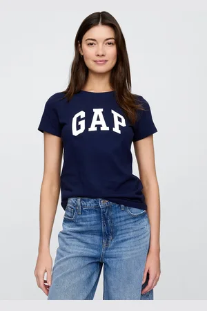 GAP Camiseta Reta Logo Azul-Marinho