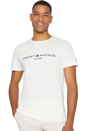 Tommy Hilfiger Camiseta Masculina Core Logo Tee Branca