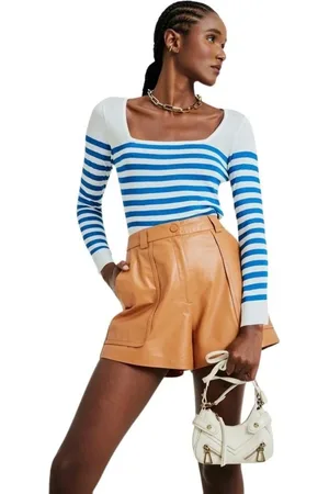 Reversa Top Tricot Listrado Longa