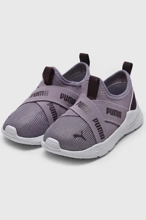 PUMA Infantil - Tênis Slip On Wired Run Sl Lilás