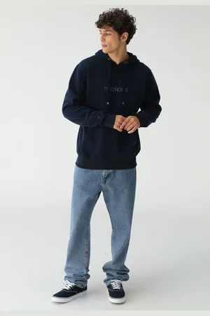 Red Nose Blusa de Moletom Flanelada Fechada Logo Azul-Marinho