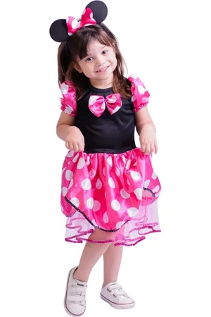 Muvile Fantasias Infantil - Fantasia Muvile Vestido De Bolinha Branca