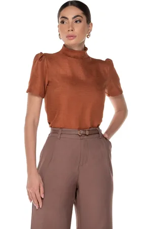 Zaiko Blusa Feminina Ivy Manga Curta
