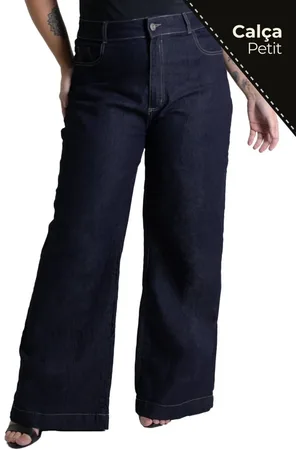 SAWARY Calça Jeans Wide Leg Petit - 279783 -