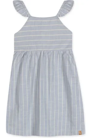 Marisol Infantil - Vestido Curto Linho Listrado Feminino