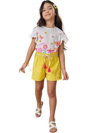 Kukiê Infantil - Conjunto Blusa Boxy e Shorts em Tricline 81756
