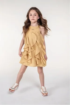 Lilica Ripilica Infantil - Vestido Curto Babados Feminino