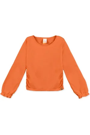 Marisol Infantil - Blusa Cropped Manga Longa Feminino