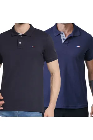 Industrie Kit 2 Polos Masculina Básicas Piquet no Estilo Tommy Bordado França
