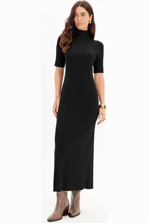 LANCA PERFUME Vestido Super Midi Frisos In25 Feminino