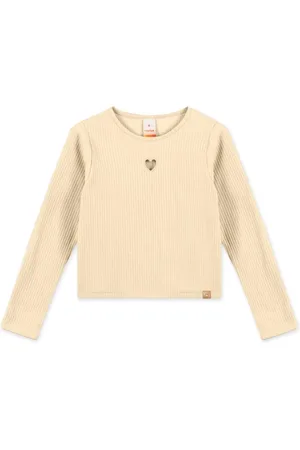 Marisol Infantil - Blusa Canelada Cropped Manga Longa Feminina