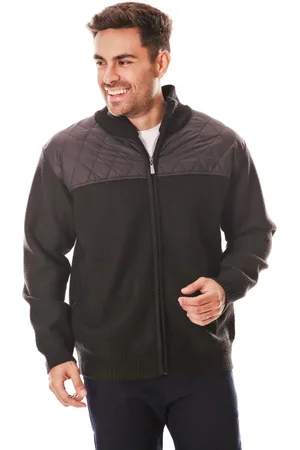 Crocker Suéter Masculino Tricot Flanelado Com Zíper - 49737