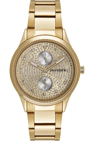 Mondaine Relógio Feminino Multifunção Cristais