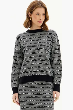 LANCA PERFUME Blusa Tricot Manga Longa Signature