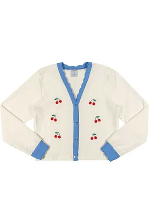 Lecimar Infantil - Cardigan Em Ribana Quadriculada 1601148