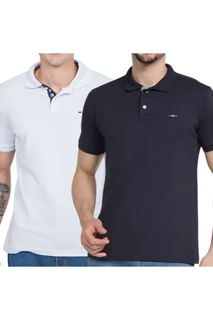 Industrie Kit 2 Polos Masculina Básicas Piquet no Estilo Tommy Bordado França