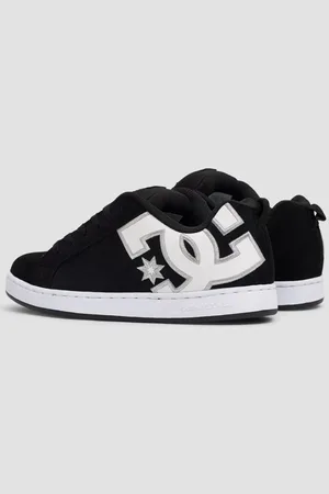 Dcshoes Tênis DC Court Graffik Shoes black white stencil - Exclusivo Preto