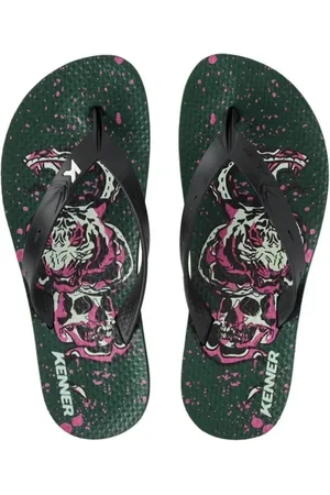 745 Chinelo Kenner Summer Tattoo Masculino - Preto e Verde