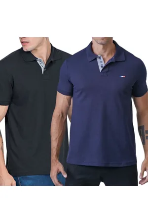Industrie Kit 2 Polos Masculina Básicas Piquet no Estilo Tommy Bordado França