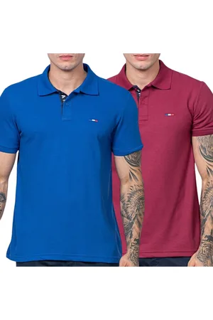 Industrie Kit 2 Polos Masculina Básicas Piquet no Estilo Tommy Bordado França