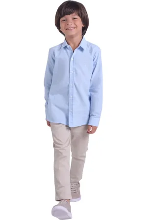 Muvile Fantasias Infantil - Conjunto Calça de Sarja Com Camisa Manga Longa Muvile Petit