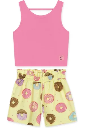 Marisol Infantil - Conjunto Curto Moletom Feminino