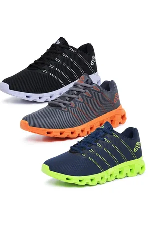 Evoltenn Kit 3 Tênis Masculino Esportivo Running Nuvem Preto, Cinza e Marinho