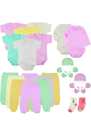 Koala Baby Infantil - Body e Mijão Kit Com 24 Peças Básicas de Enxoval Rosa