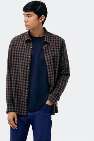 Hering Camisa Masculina Manga Longa Xadrez Em Linho