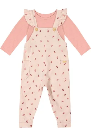 Colorittá Infantil - Conjunto Menina Body e Jardineira Floral