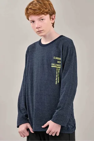 Elian Infantil - Camiseta Juvenil Menino Malha Rajada Beats