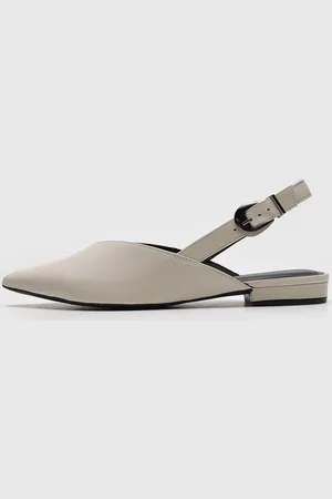 Loucos e Santos Sapatilha Slingback Lisa Off-White