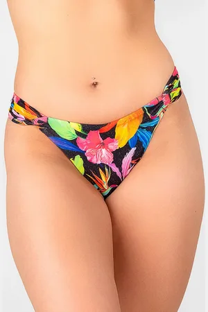 Summer Soul Calcinha de Biquíni Empina Bumbum Folhagem