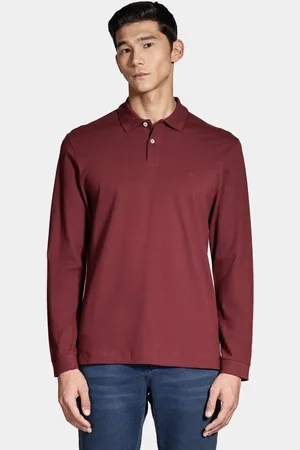 Aramis Polo Piquet Manga Longa Bordo Cabernet