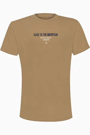 Calvin Klein Infantil - Camiseta Menino Back To The Mountain - Havana