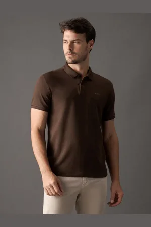 Calvin Klein Polo Masculina Regular Suedine Calvin Klein