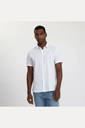 DOCTHOS Camisa Manga Curta Relaxed Fit Listrada Camisa Manga Curta Relaxed Fit Listrada 001 Gg