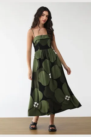 Gentleman Farmer Vestido Midi Alcinha Flor Bela