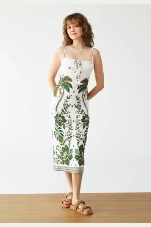 Gentleman Farmer Vestido Canelado Midi Mari Off-White